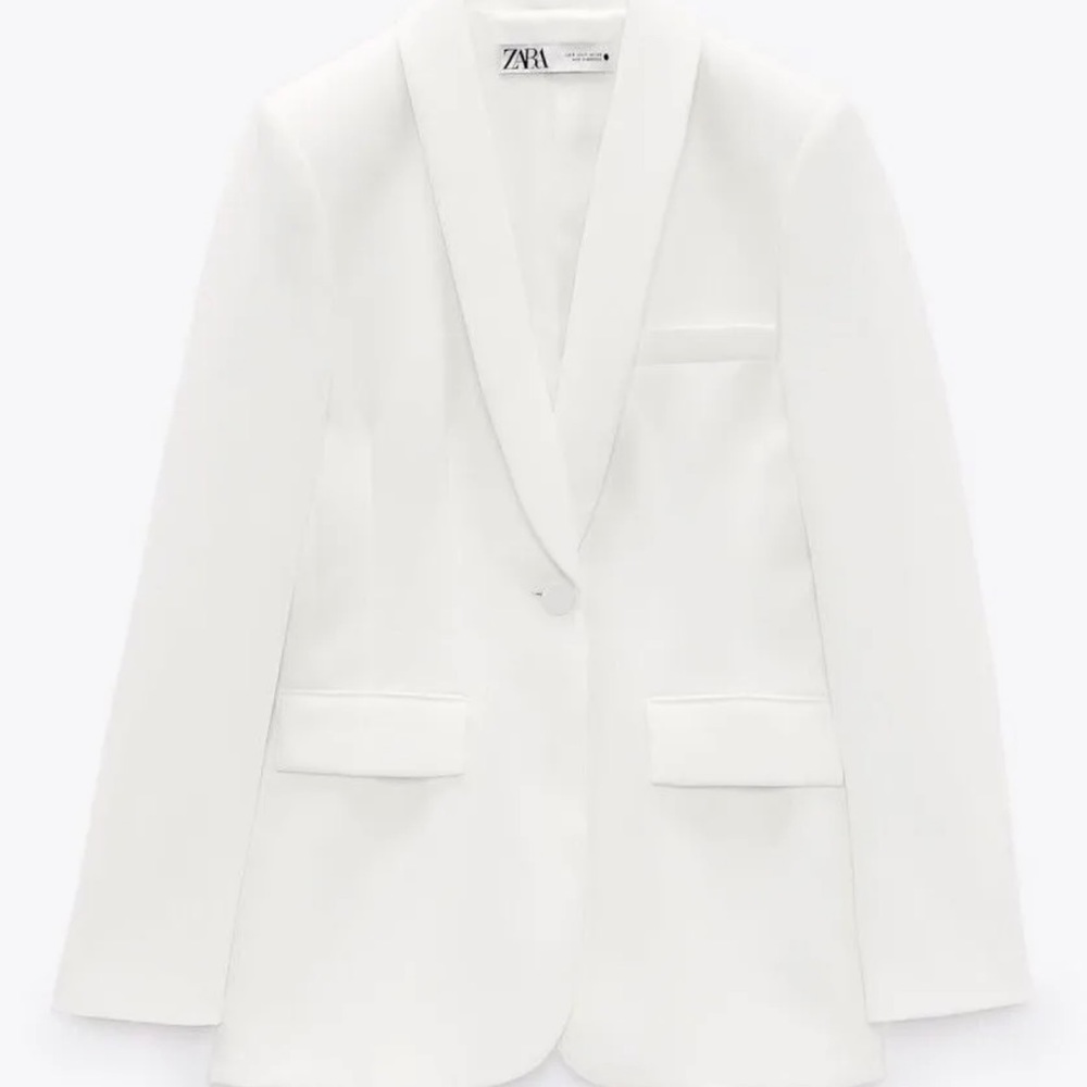 Zara White Oversized Blazer Gem